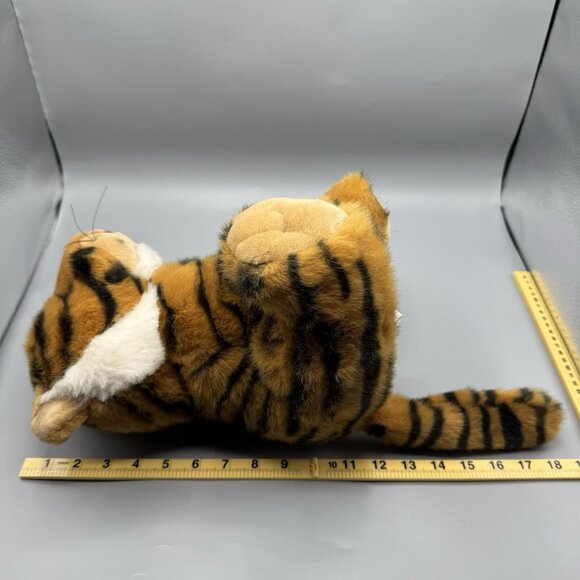 Golden Bear Company Vintage Tiger Plush 12" Seated Stuffed Animal Made In Korea - Picture 10 of 11